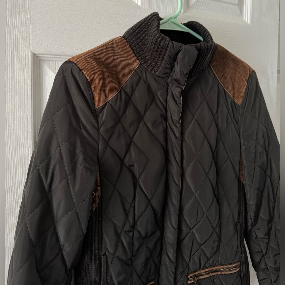Zara Basic Women’s Quilted Jacket Medium Knit Col… - image 3